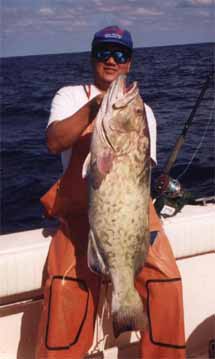 Anthony Ng with a large gag grouper